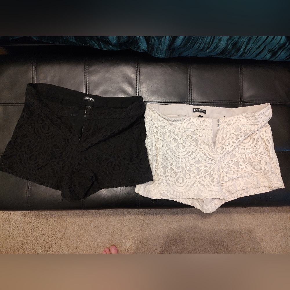 2 pairs of Express lacey shorts